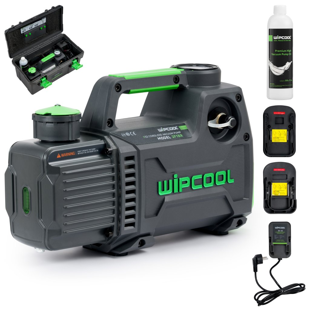 Zestaw dwustopniowa pompa 2F2BRK, walizka, konwerter, adaptery Makita i Bosch